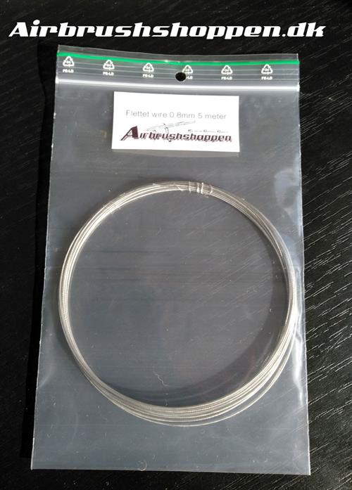 Wire flettet - Stålwire 0,8mm 5 meter CC